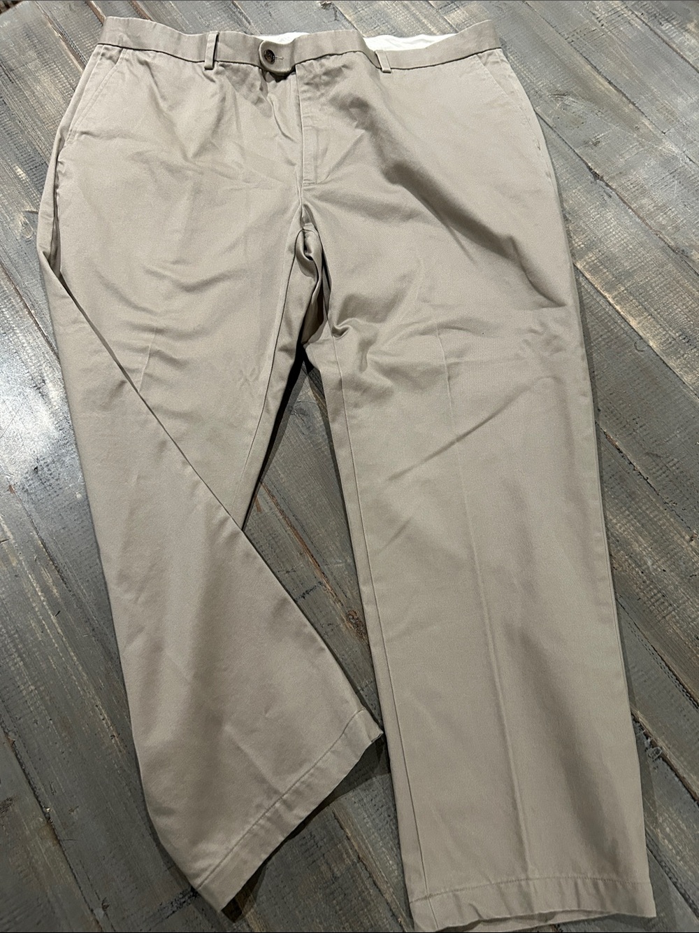Joseph & Feiss Men's Khaki Straight-Leg Chinos